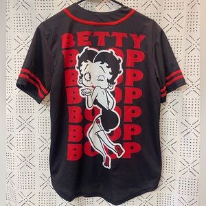 Betty Boop black baseball jersey